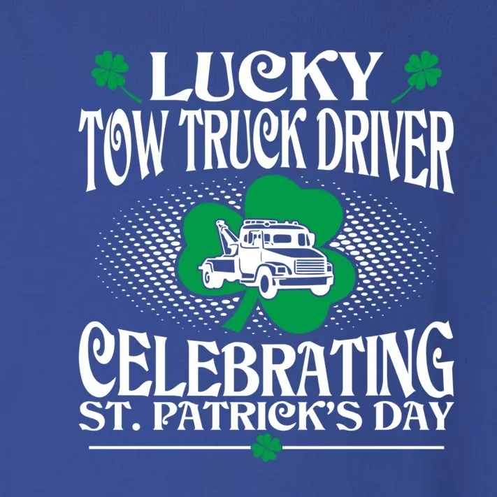 Lucky Tow Truck Driver Celebrating St Patrick Day Gift Toddler Long Sleeve Shirt