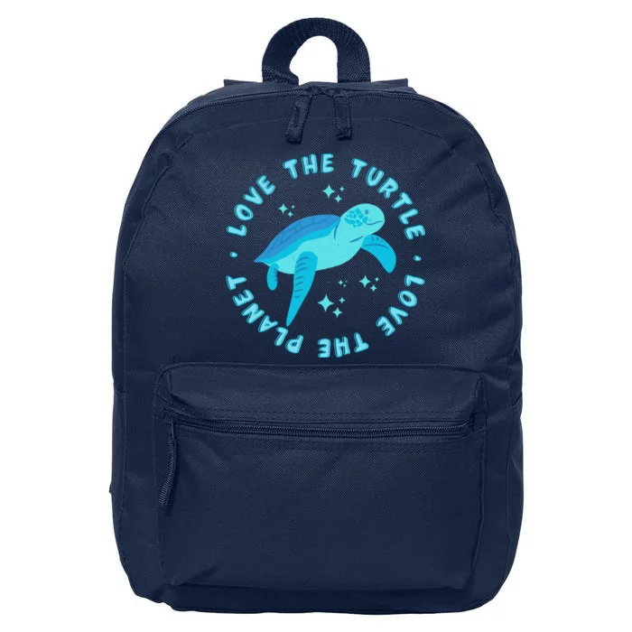 Love The Turtle Love The Planet 16 in Basic Backpack