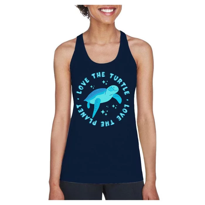 Love The Turtle Love The Planet Women's Racerback Tank