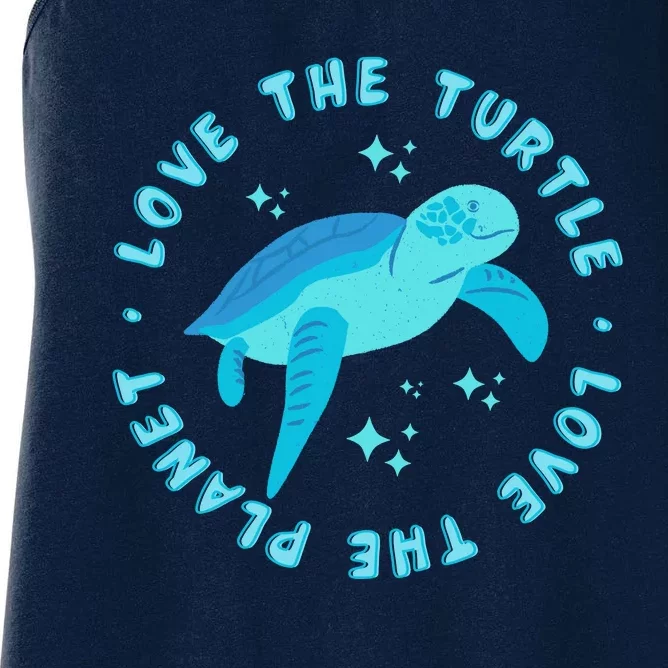 Love The Turtle Love The Planet Women's Racerback Tank