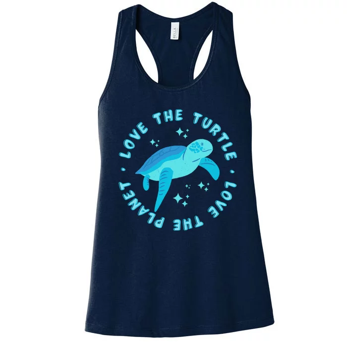 Love The Turtle Love The Planet Women's Racerback Tank