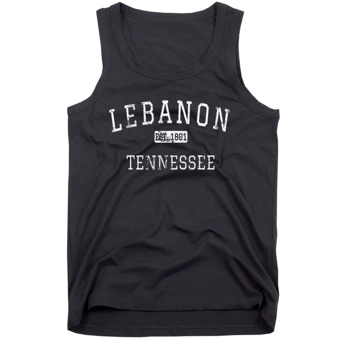 Lebanon Tennessee TN Vintage Tank Top