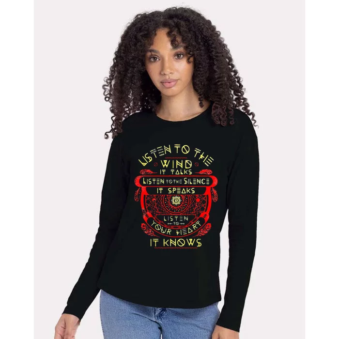 Listen To The Wind Womens Cotton Relaxed Long Sleeve T-Shirt