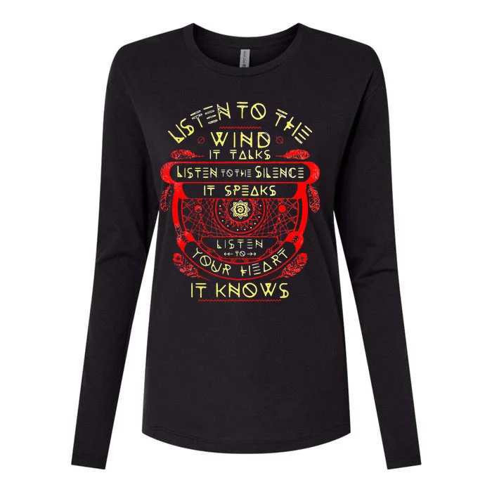 Listen To The Wind Womens Cotton Relaxed Long Sleeve T-Shirt