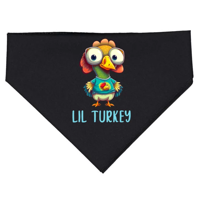 Lil Turkey Thanksgiving Toddler Boys Cute Funny USA-Made Doggie Bandana