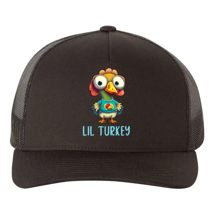 Lil Turkey Thanksgiving Toddler Boys Cute Funny Yupoong Adult 5-Panel Trucker Hat