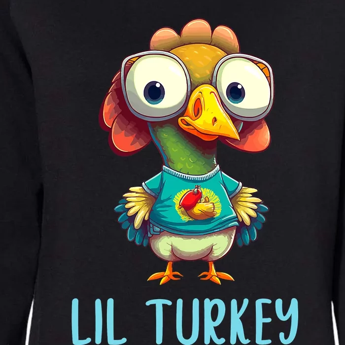 Lil Turkey Thanksgiving Toddler Boys Cute Funny Womens California Wash Sweatshirt