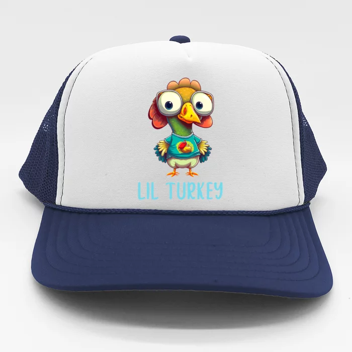 Lil Turkey Thanksgiving Toddler Boys Cute Funny Trucker Hat