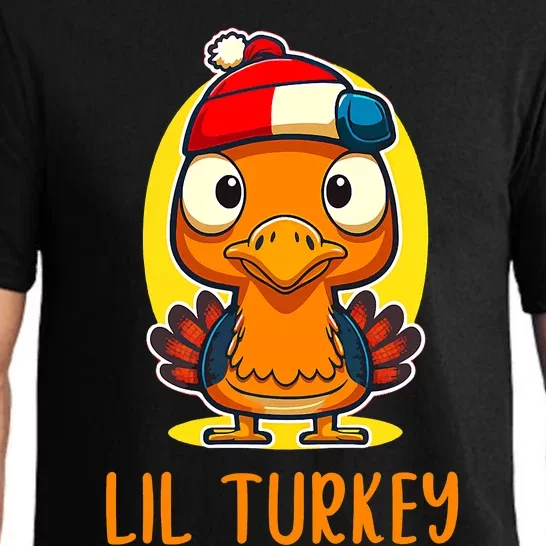 Lil Turkey Thanksgiving Toddler Boys Cute Funny Pajama Set