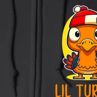 Lil Turkey Thanksgiving Toddler Boys Cute Funny Full Zip Hoodie