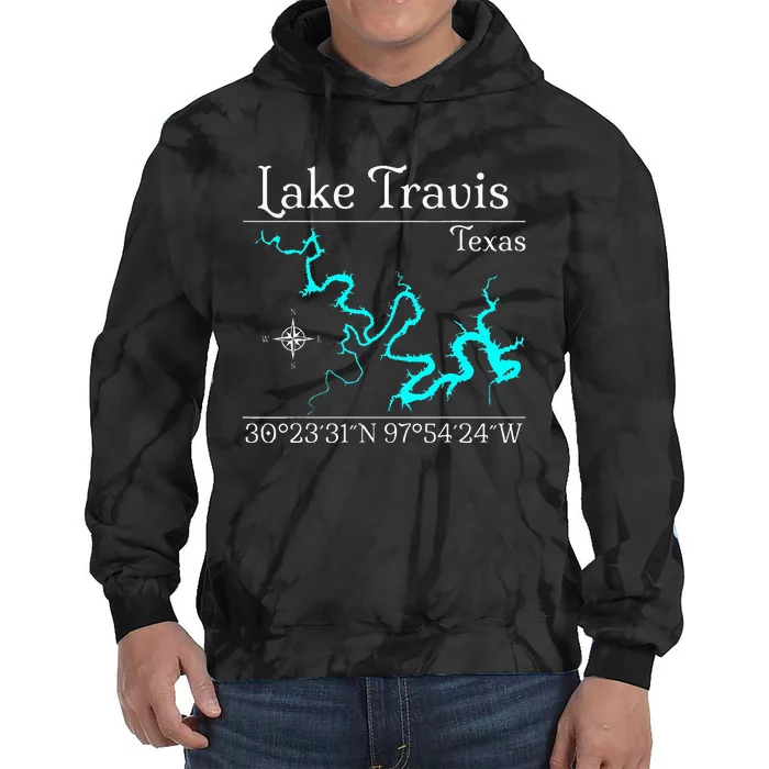 Lake Travis Texas Tie Dye Hoodie