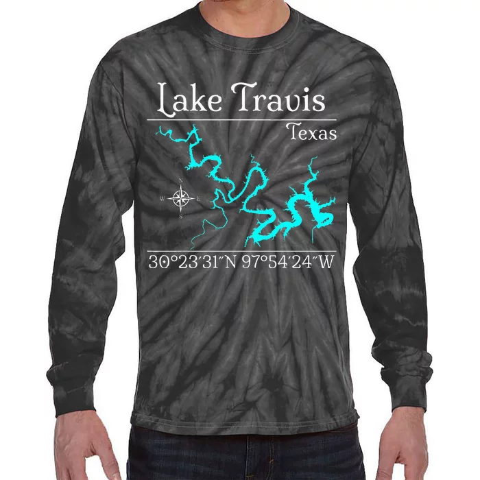 Lake Travis Texas Tie-Dye Long Sleeve Shirt