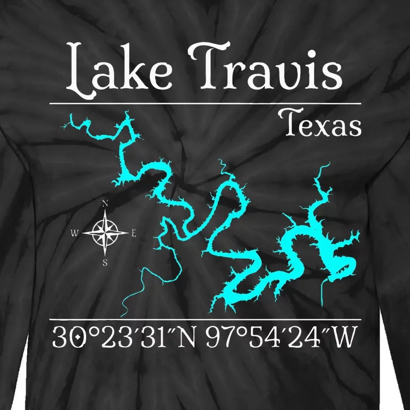 Lake Travis Texas Tie-Dye Long Sleeve Shirt