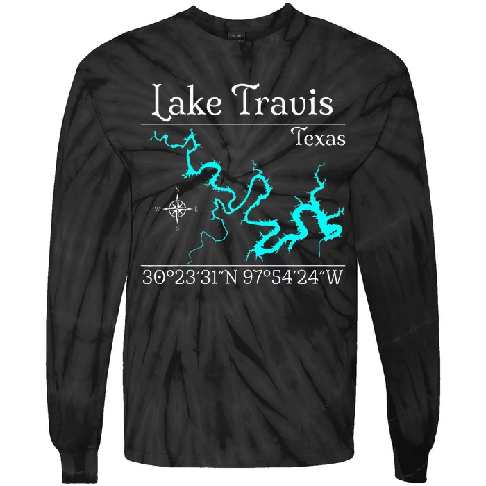 Lake Travis Texas Tie-Dye Long Sleeve Shirt