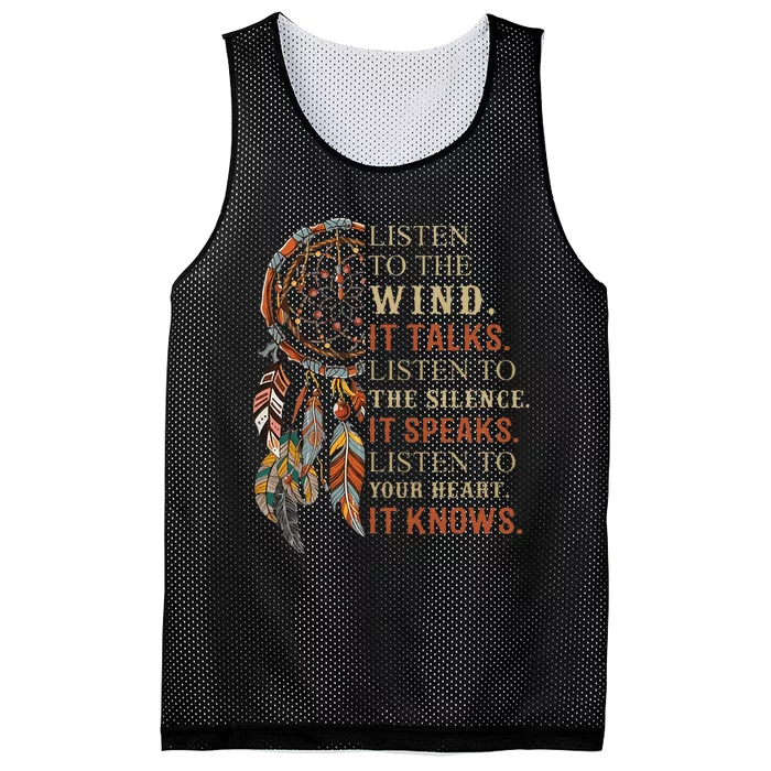 Listen To The Wind It Talks Dreamcatcher Mesh Reversible Basketball Jersey Tank