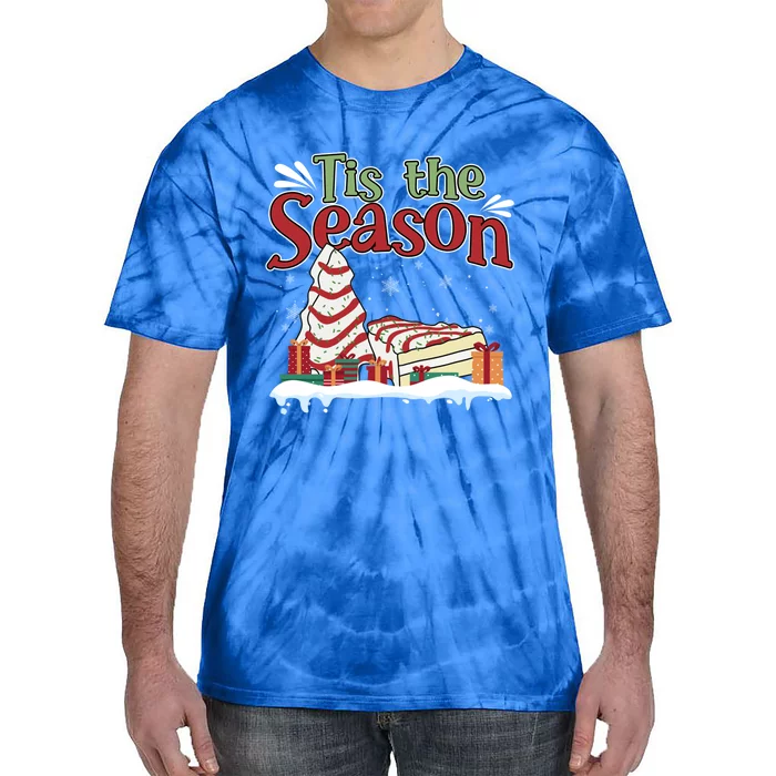 Little Tis' The Season Christmas Tree Cakes Debbie Xmas Cool Gift Tie-Dye T-Shirt