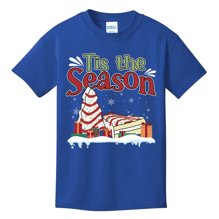 Little Tis' The Season Christmas Tree Cakes Debbie Xmas Cool Gift Kids T-Shirt