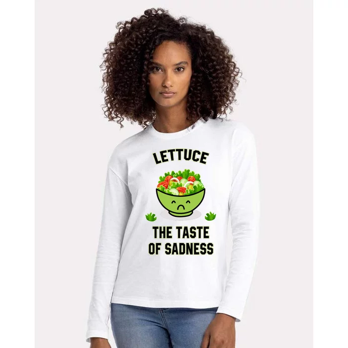 Lettuce The Taste Of Sadness Womens Cotton Relaxed Long Sleeve T-Shirt