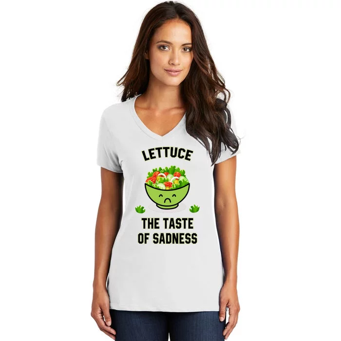 Lettuce The Taste Of Sadness Women's V-Neck T-Shirt