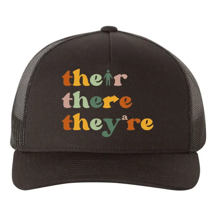 Learn Their There They’re Funny Grammar Yupoong Adult 5-Panel Trucker Hat