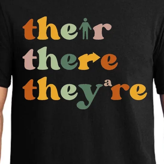 Learn Their There They’re Funny Grammar Pajama Set