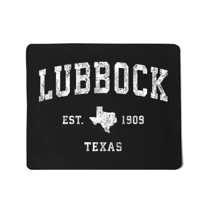 Lubbock Texas Tx Vintage Athletic Sports Mousepad