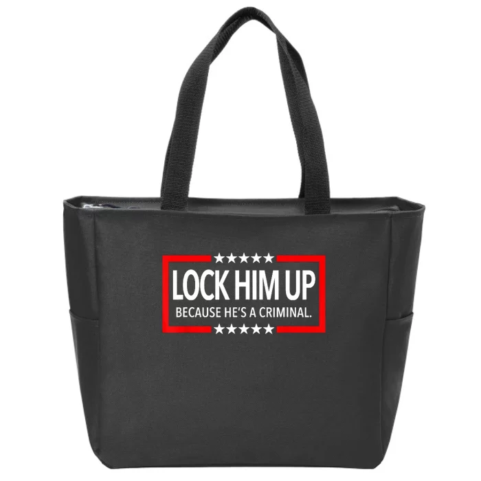 Lock Trump Up 2024 Lock Him Up Zip Tote Bag