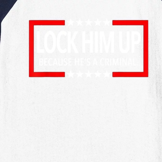 Lock Trump Up 2024 Lock Him Up Baseball Sleeve Shirt