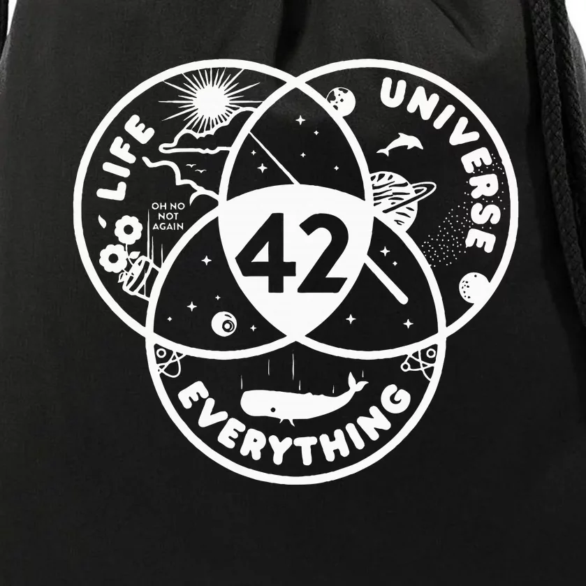 Life The Universe And Everything The 42 Answer To Life Funny Drawstring Bag