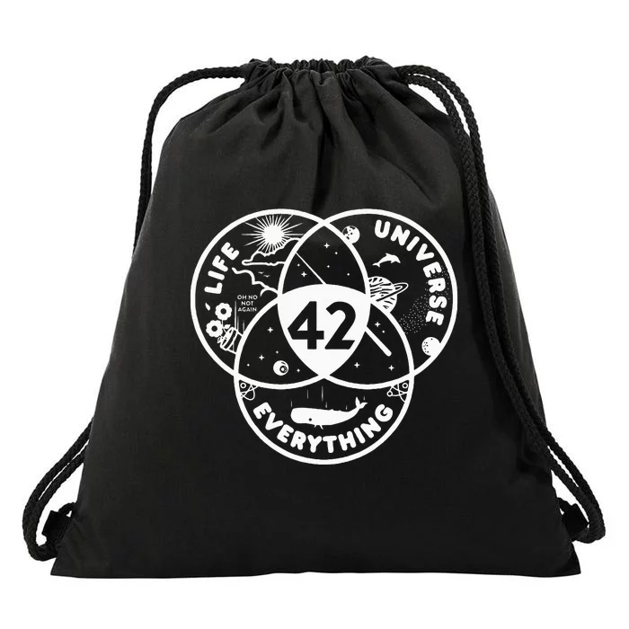 Life The Universe And Everything The 42 Answer To Life Funny Drawstring Bag