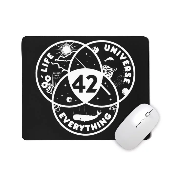 Life The Universe And Everything The 42 Answer To Life Funny Mousepad