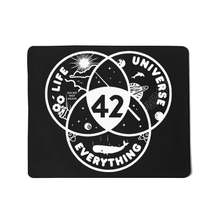 Life The Universe And Everything The 42 Answer To Life Funny Mousepad