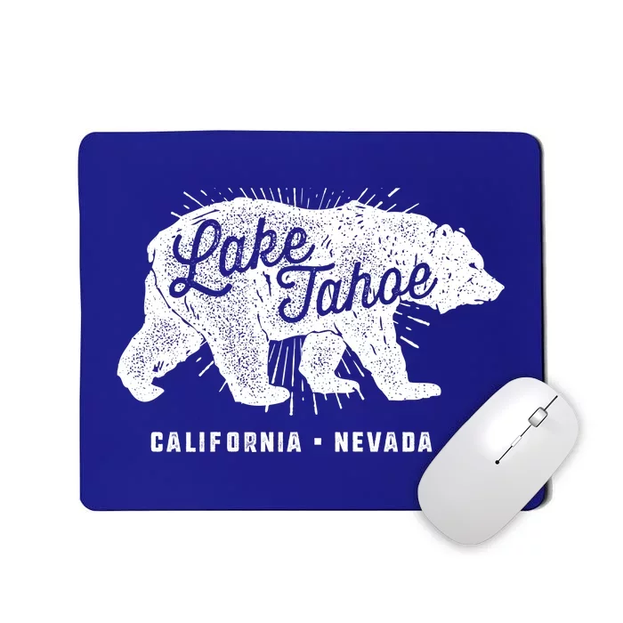 Lake Tahoe Vintage Retro Bear California Nevada Gift Mousepad