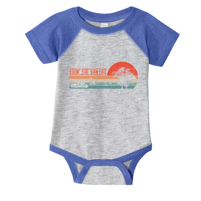 Livin That Van Life Retro Camper Camping Van Cute Gift Infant Baby Jersey Bodysuit