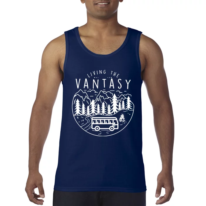 Living The Vantasy Camper Van Tank Top