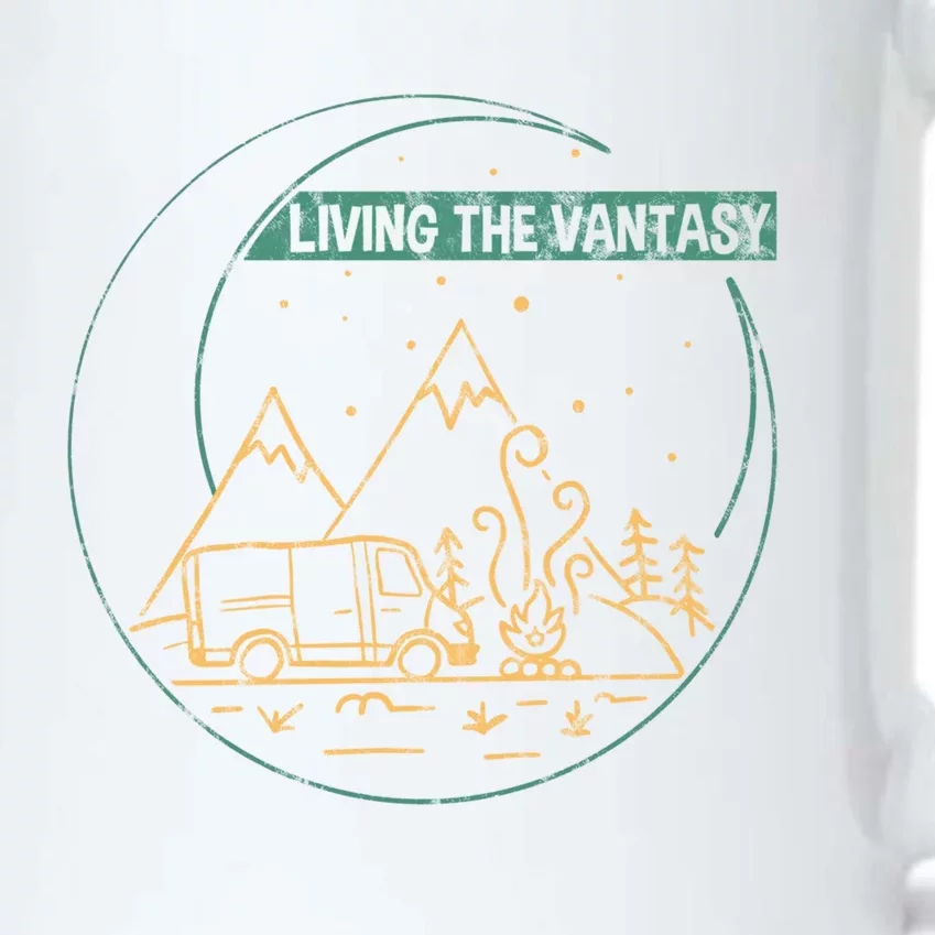 Living The Vantasy Outdoor Camper Van Life Cool Gift Black Color Changing Mug