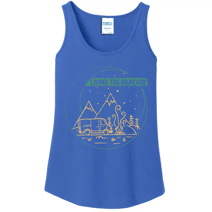 Living The Vantasy Outdoor Camper Van Life Cool Gift Ladies Essential Tank