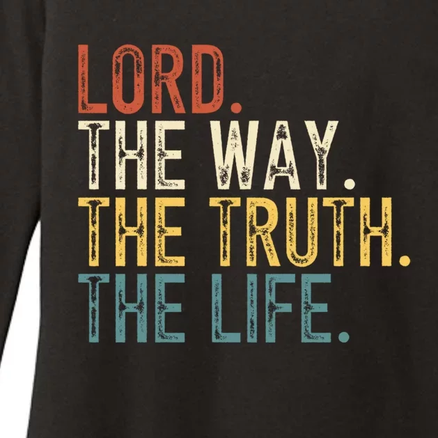 Lord The Way The Truth The Life Bible Verse Christian Retro Cute Gift Womens CVC Long Sleeve Shirt