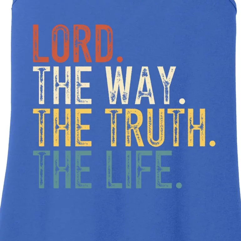 Lord The Way The Truth The Life Bible Verse Christian Retro Cute Gift Ladies Essential Tank