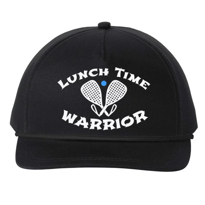 Lunch Time Warrior Racquetball Racquetball Funny Snapback Five-Panel Rope Hat