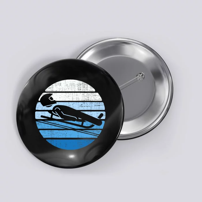 Luge Team Winter Sports Lovers Retro Luge Button