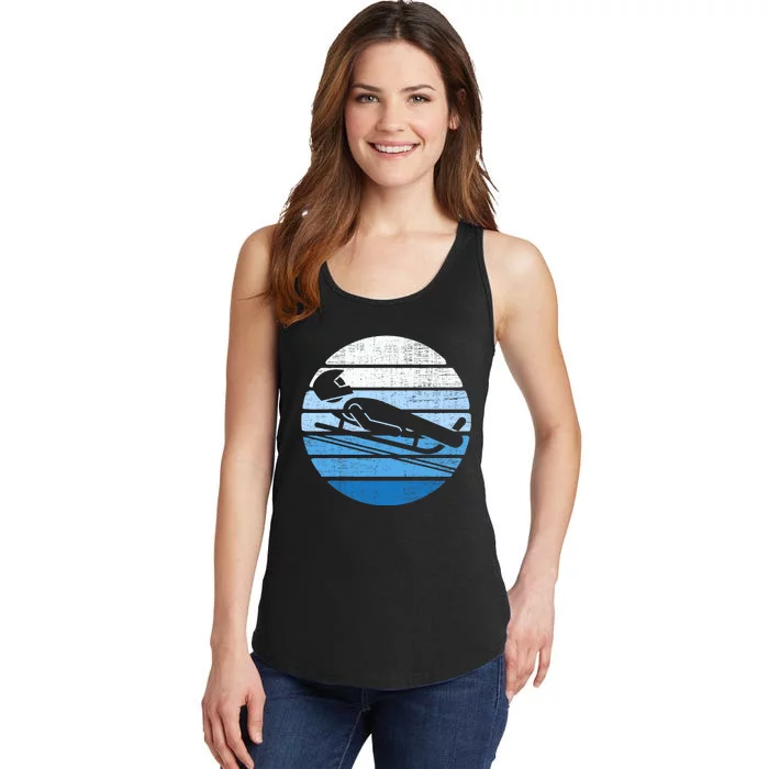 Luge Team Winter Sports Lovers Retro Luge Ladies Essential Tank