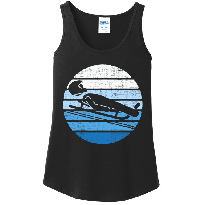 Luge Team Winter Sports Lovers Retro Luge Ladies Essential Tank