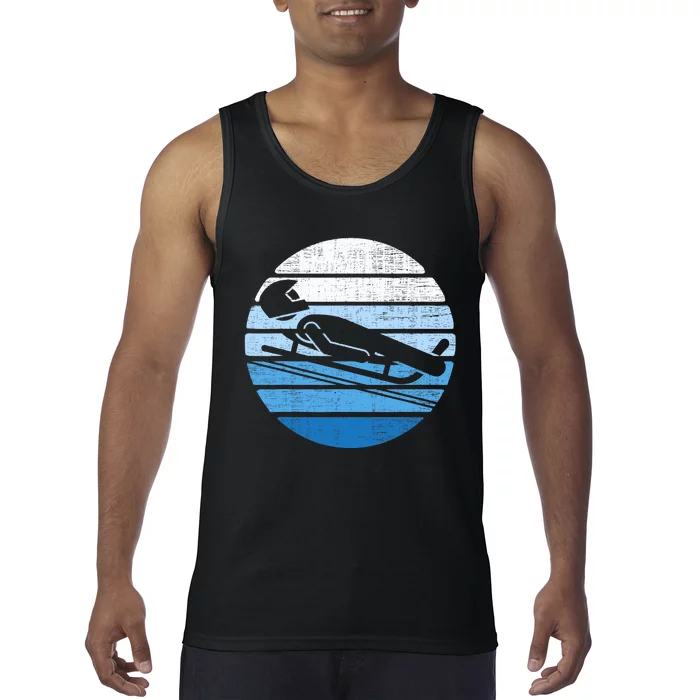 Luge Team Winter Sports Lovers Retro Luge Tank Top