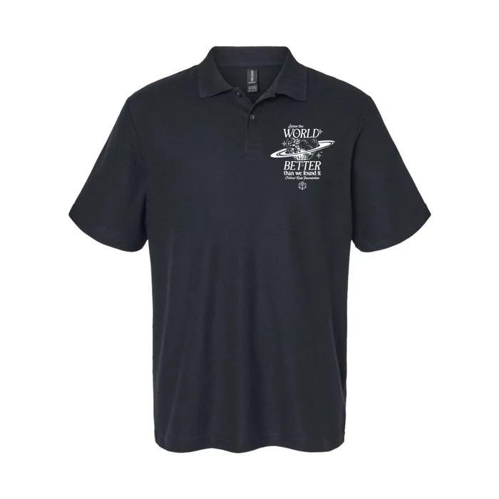 Leave The World Better Than We Found It Critical Role Foundation Softstyle Adult Sport Polo