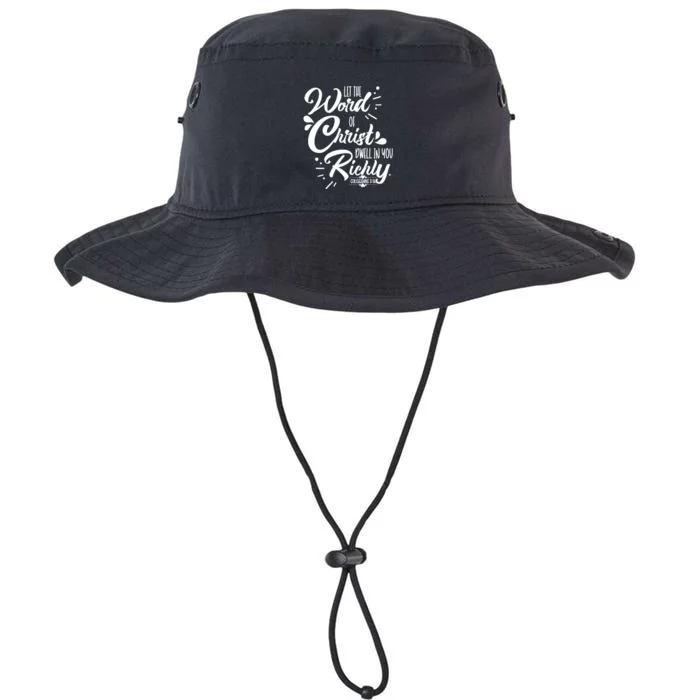 Let The Word Of Christ Dwell In You Richly Bible Legacy Cool Fit Booney Bucket Hat