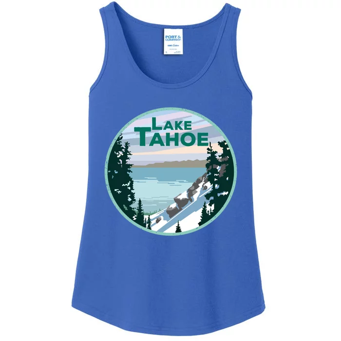 Lake Tahoe Winter Meaningful Gift California Nevada Mountain Gift Ladies Essential Tank