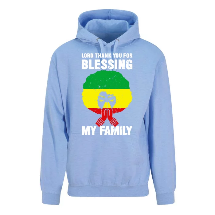 Lord Thank You For Blessing My Family Devout Black Gift Unisex Surf Hoodie