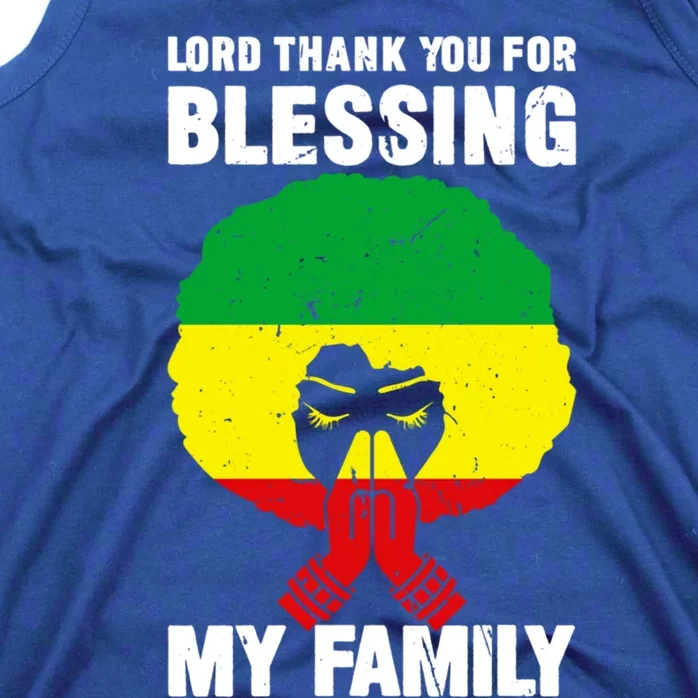 Lord Thank You For Blessing My Family Devout Black Meaningful Gift Tank Top