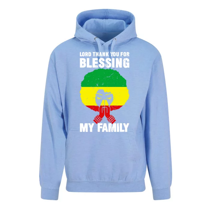 Lord Thank You For Blessing My Family Devout Black Meaningful Gift Unisex Surf Hoodie